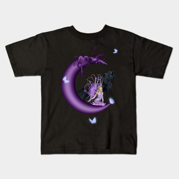 Fairy on the moon Kids T-Shirt by Nicky2342